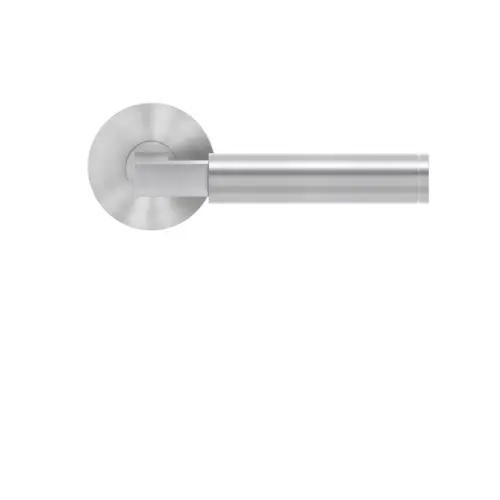 Lever set on rose Tasmania satin stainless steel Lever set on rose Tasmania satin stainless steel