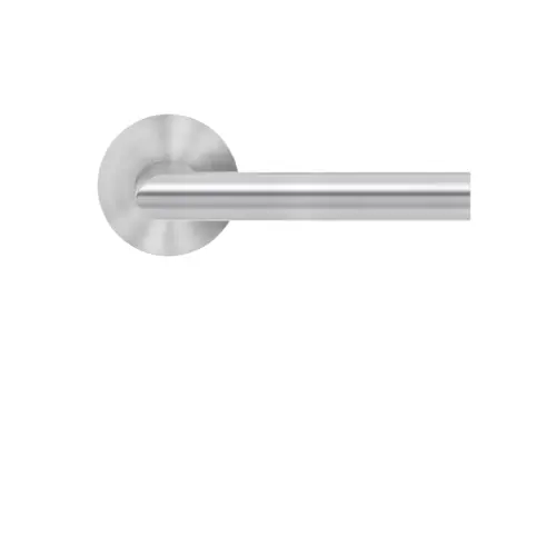 Lever set on rose Verona satin stainless steel Lever set on rose Verona satin stainless steel