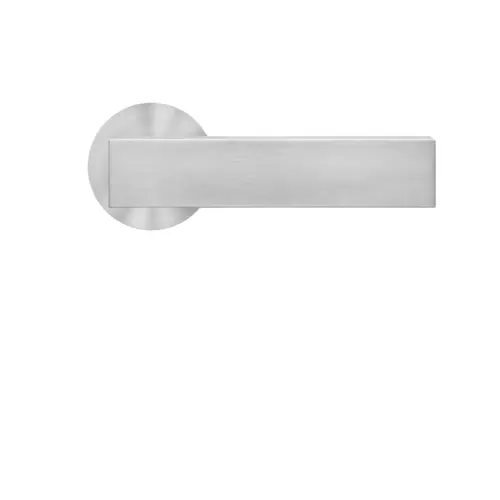 Lever set on rose Milano satin stainless steel Lever set on rose Milano satin stainless steel