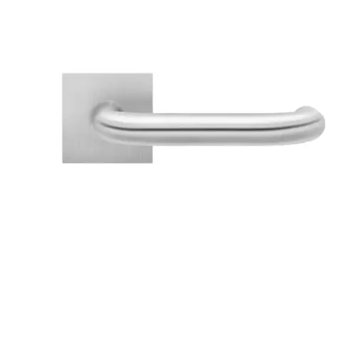 Lever set on rose Crete satin stainless steel Lever set on rose Crete satin stainless steel