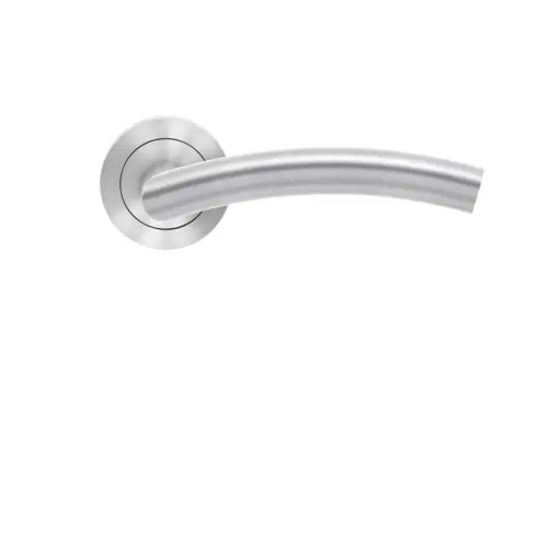 Lever set on rose Corsica satin stainless steel Lever set on rose Corsica satin stainless steel