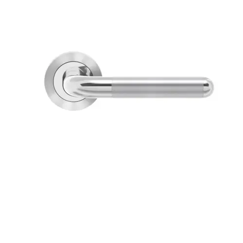 Lever set on rose Lignano Steel Lever set on rose Lignano Steel