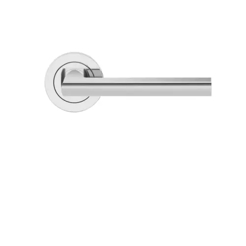 Lever set on rose Montana polished stainless steel Lever set on rose Montana polished stainless steel