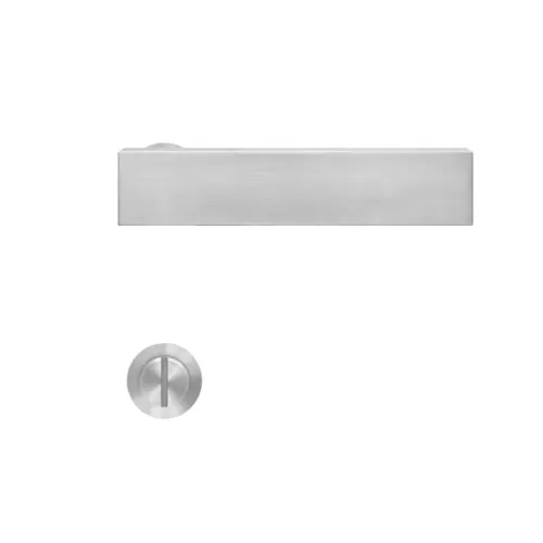 Lever set on rose Milano satin stainless steel Lever set on rose Milano satin stainless steel