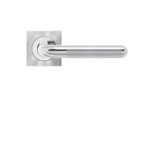 Lever set on rose Lignano Steel Lever set on rose Lignano Steel