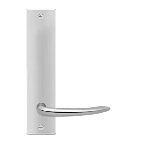 Lever set on backplate Jersey satin stainless steel Lever set on backplate Jersey satin stainless steel