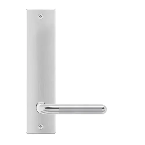 Lever set on backplate Lignano Steel Lever set on backplate Lignano Steel