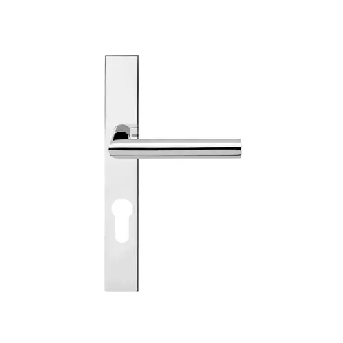 Lever set on backplate Multipoint Trim polished stainless steel Lever set on backplate Multipoint Trim polished stainless steel