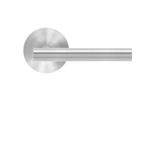 Lever set on rose Manhattan satin stainless steel Lever set on rose Manhattan satin stainless steel