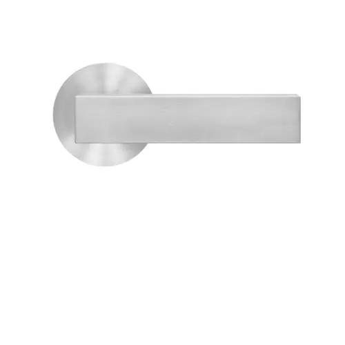 Lever set on rose Milano satin stainless steel Lever set on rose Milano satin stainless steel