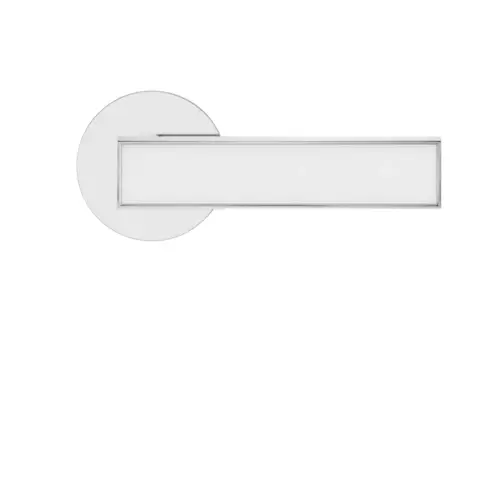 Lever set on rose Torino polished stainless steel Lever set on rose Torino polished stainless steel