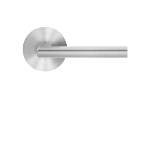 Lever set on rose Montana satin stainless steel Lever set on rose Montana satin stainless steel