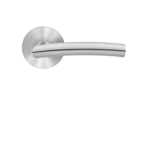 Lever set on rose Madrid satin stainless steel Lever set on rose Madrid satin stainless steel