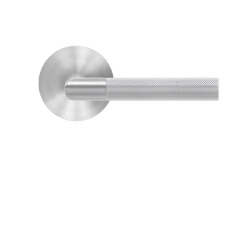 Lever set on rose Studio One satin stainless steel Lever set on rose Studio One satin stainless steel