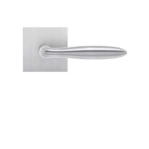 Lever set on rose Corfu satin stainless steel Lever set on rose Corfu satin stainless steel
