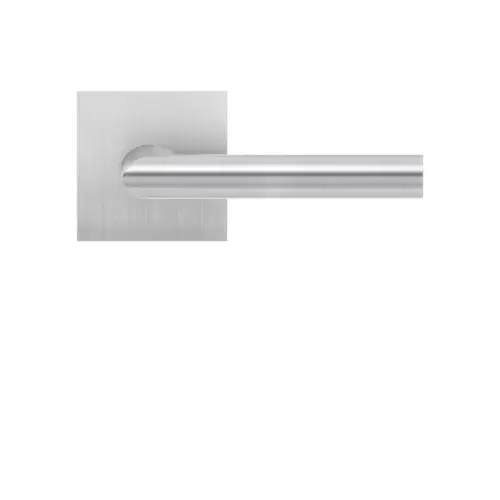Lever set on rose Verona satin stainless steel Lever set on rose Verona satin stainless steel