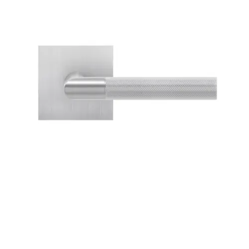 Lever set on rose Studio One satin stainless steel Lever set on rose Studio One satin stainless steel