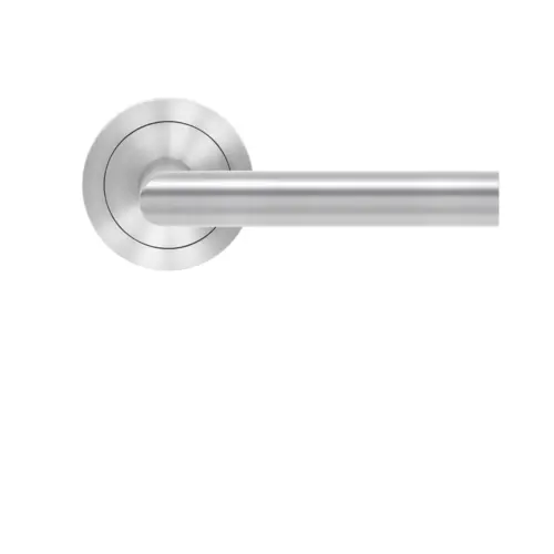 Lever set on rose Rhodos XL satin stainless steel Lever set on rose Rhodos XL satin stainless steel