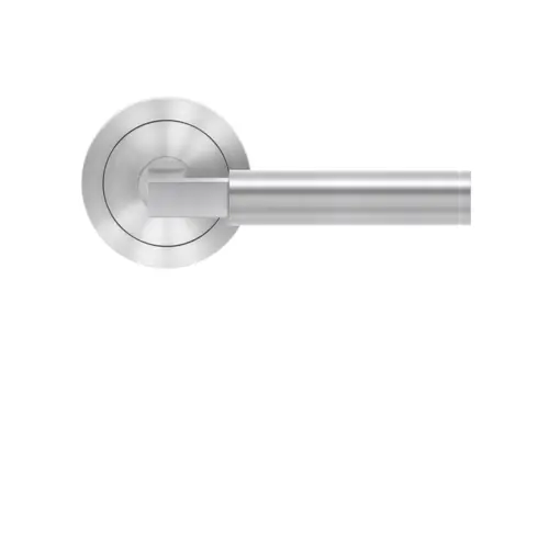 Lever set on rose Tasmania satin stainless steel Lever set on rose Tasmania satin stainless steel