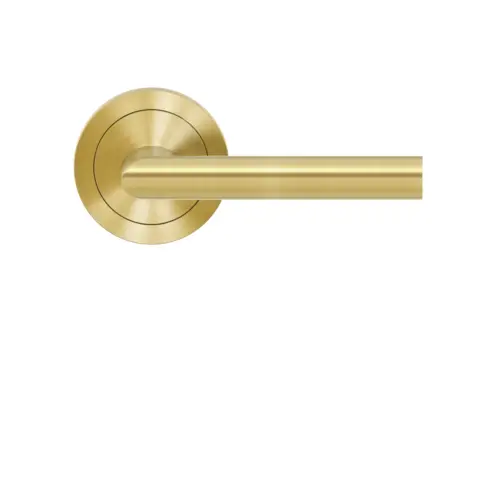 Lever set on rose Verona satin brass Lever set on rose Verona satin brass