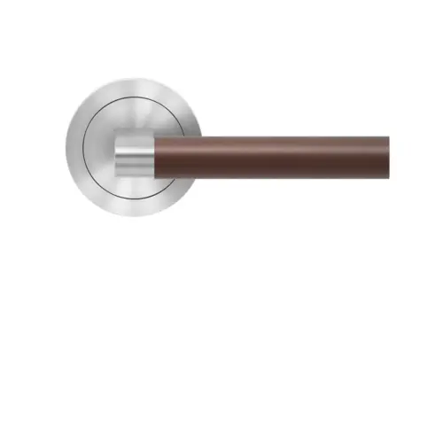 Lever set on rose Madeira satin stainless steel Lever set on rose Madeira satin stainless steel