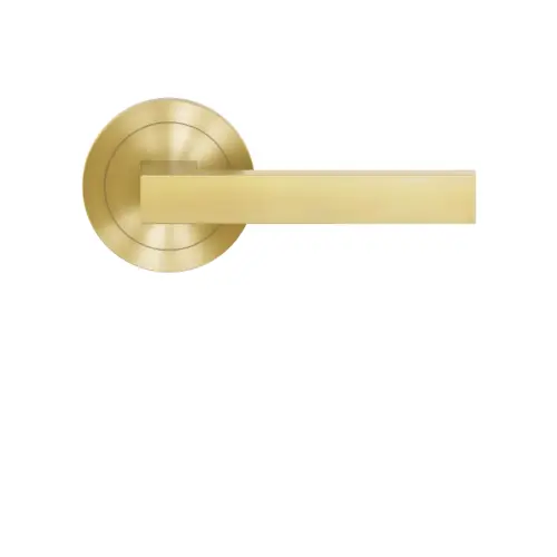 Lever set on rose Seattle satin brass Lever set on rose Seattle satin brass