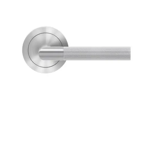 Lever set on rose Studio One satin stainless steel Lever set on rose Studio One satin stainless steel