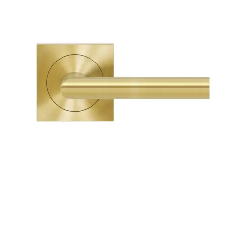 Lever set on rose Verona satin brass Lever set on rose Verona satin brass