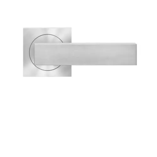 Lever set on rose Milano satin stainless steel Lever set on rose Milano satin stainless steel