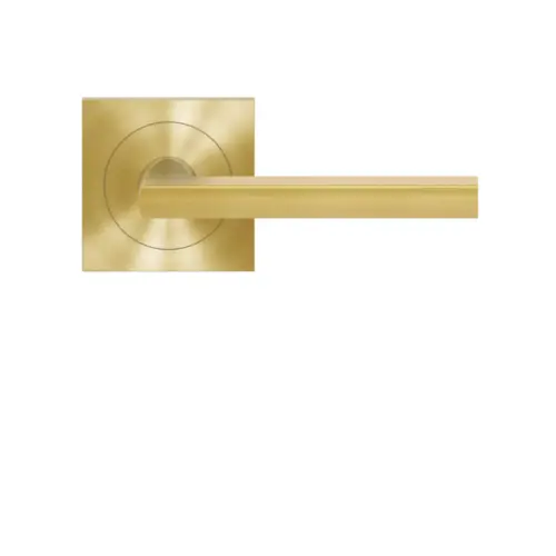 Lever set on rose Montana satin brass Lever set on rose Montana satin brass