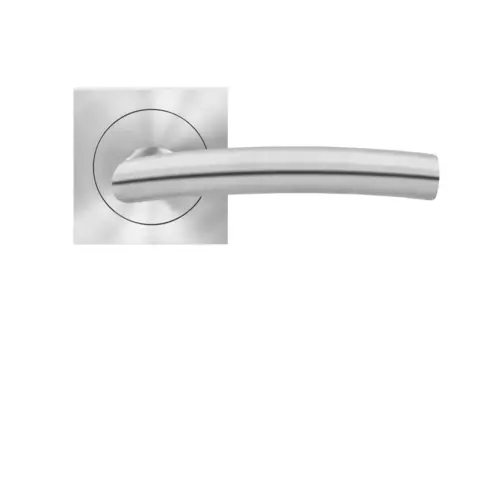 Lever set on rose Madrid satin stainless steel Lever set on rose Madrid satin stainless steel
