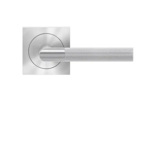 Lever set on rose Studio One satin stainless steel Lever set on rose Studio One satin stainless steel