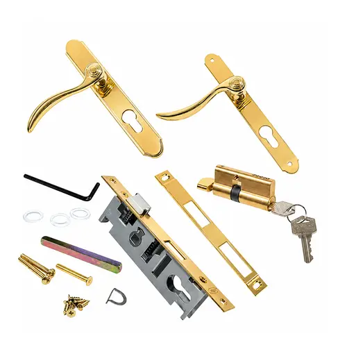 Brass Mortise Hardware Set w/key Cyl & Lock f/ 1-5/8" Door Brass Mortise Hardware Set w/key Cyl & Lock f/ 1-5/8" Door
