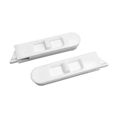 Snap-In Tilt Latch, 2-11/16" Length, 11/16" Width, Right And Left Hand, White Finish