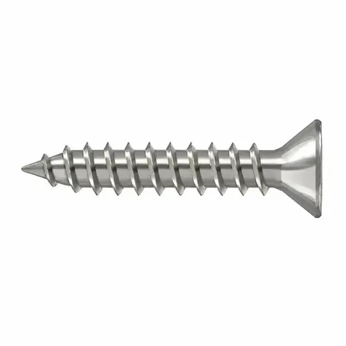 Bag Of 600 Wood Screws, Steel Material, No.9 X 1" Size, Flat Head Style, Phillips Drive, Satin Nickel Finish Bag Of 600 Wood Screws, Steel Material, No.9 X 1" Size, Flat Head Style, Phillips Drive, Satin Nickel Finish
