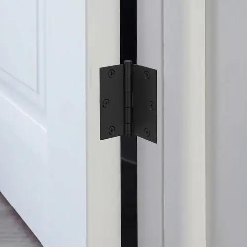 3-1/2" x 3-1/2" Square Hinge, Residential in Paint Black Pair 3-1/2" x 3-1/2" Square Hinge, Residential in Paint Black Pair