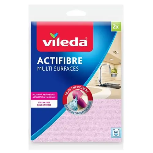 Vileda Actifiber Cloth, Microfiber - pack of 2 Vileda Actifiber Cloth, Microfiber - pack of 2