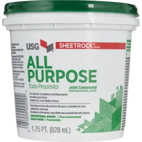 Joint Compound, Paste, 1.75 pt White Joint Compound, Paste, 1.75 pt White