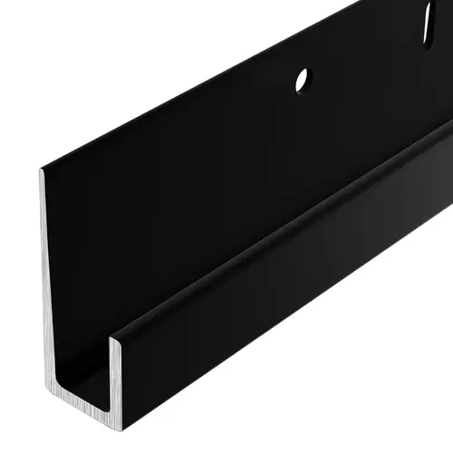 Matte Black 1/4" Standard Aluminum J-Channel 36" Length - pack of 5 Matte Black 1/4" Standard Aluminum J-Channel 36" Length - pack of 5
