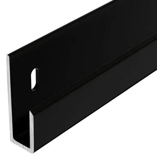 Matte Black 1/4" Deep Nose Aluminum J-Channel - 23" Length - pack of 5 Matte Black 1/4" Deep Nose Aluminum J-Channel - 23" Length - pack of 5