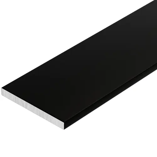 Architectural Flat Bar 1'' x .125'' - Matte Black Anodized 84" Length - pack of 10 Architectural Flat Bar 1'' x .125'' - Matte Black Anodized 84" Length - pack of 10