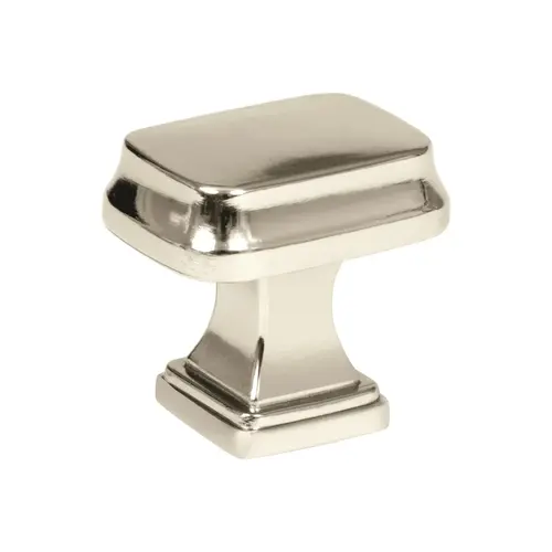 1-1/4" (32 mm) Revitalize Rectangular Cabinet Knob Bright Nickel Finish 1-1/4" (32 mm) Revitalize Rectangular Cabinet Knob Bright Nickel Finish