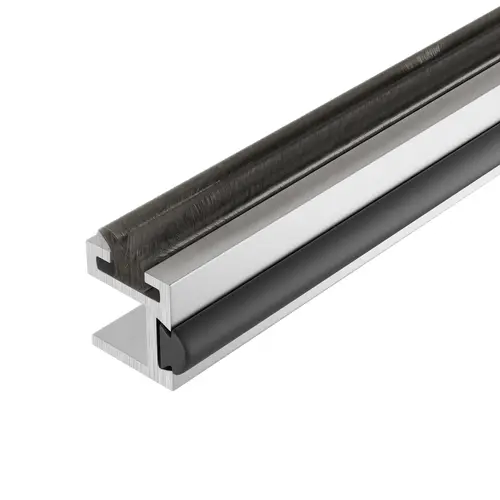 Satin Anodized 1/2" Wide Dust Proof Bumper and Wiper 48" Stock Length - pack of 3 Satin Anodized 1/2" Wide Dust Proof Bumper and Wiper 48" Stock Length - pack of 3
