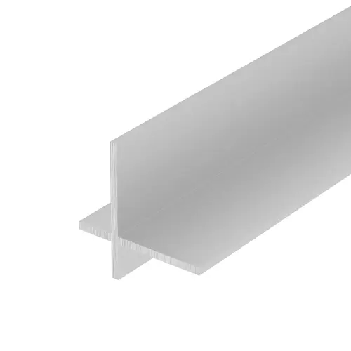 Satin Anodized Aluminum Cross Corner Extrusion 48" Stock Length - pack of 3 Satin Anodized Aluminum Cross Corner Extrusion 48" Stock Length - pack of 3