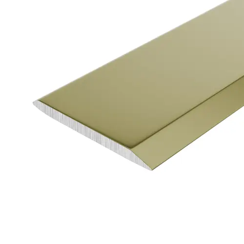 Brite Gold Anodized Aluminum 5/8" Flat Face Mirror Edge Molding 60" Length - pack of 5 Brite Gold Anodized Aluminum 5/8" Flat Face Mirror Edge Molding 60" Length - pack of 5