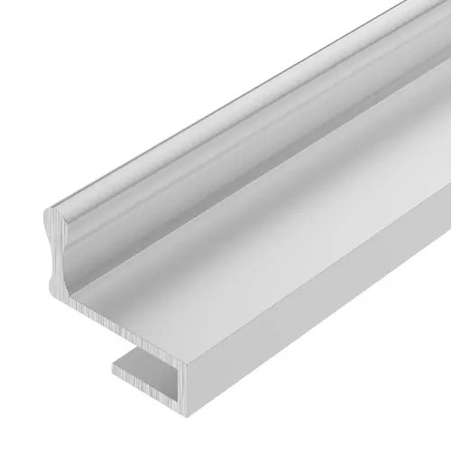 Satin Anodized 12' Aluminum Extrusion for Showcase Finger Pull with 7/16" Lip 84" Length - pack of 5 Satin Anodized 12' Aluminum Extrusion for Showcase Finger Pull with 7/16" Lip 84" Length - pack of 5