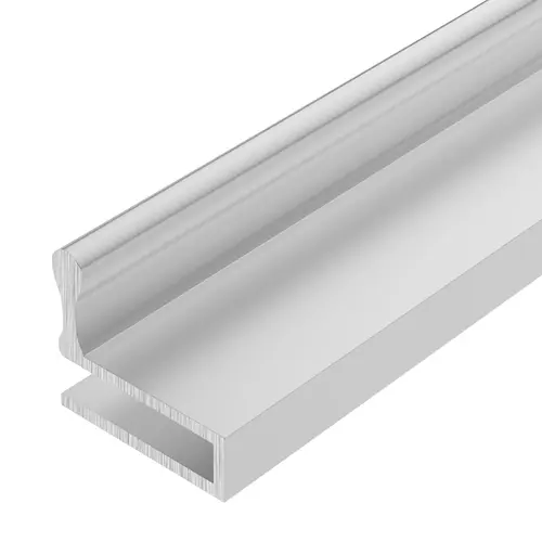 Satin Anodized Extruded Aluminum for Showcase Finger Pull with 1" Lip 84" Length - pack of 5 Satin Anodized Extruded Aluminum for Showcase Finger Pull with 1" Lip 84" Length - pack of 5