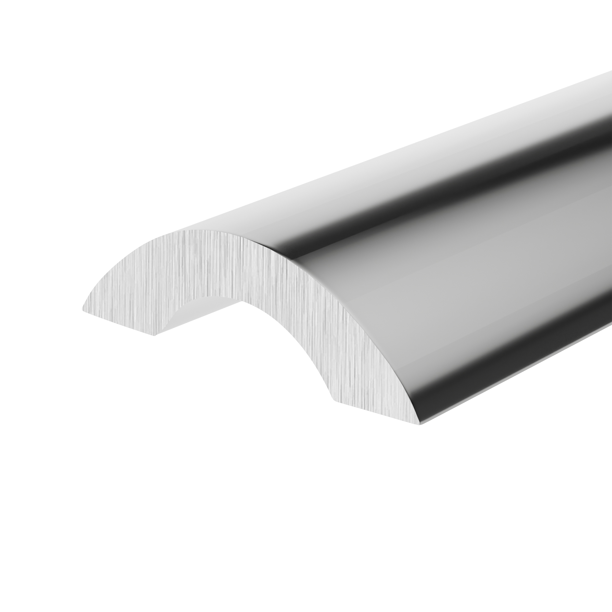Brixwell HRST980BA-CCP36 Brite Anodized Frameless Shower Door Half-Round Threshold -  36" Length