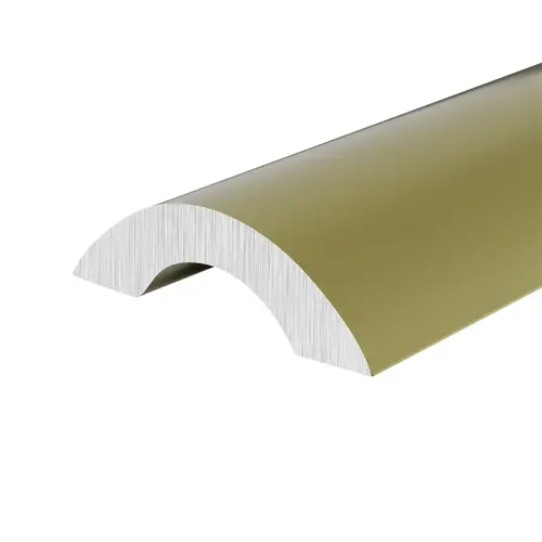 Brite Gold Anodized Frameless Shower Door Half-Round Threshold - 18" Length - pack of 5 Brite Gold Anodized Frameless Shower Door Half-Round Threshold - 18" Length - pack of 5