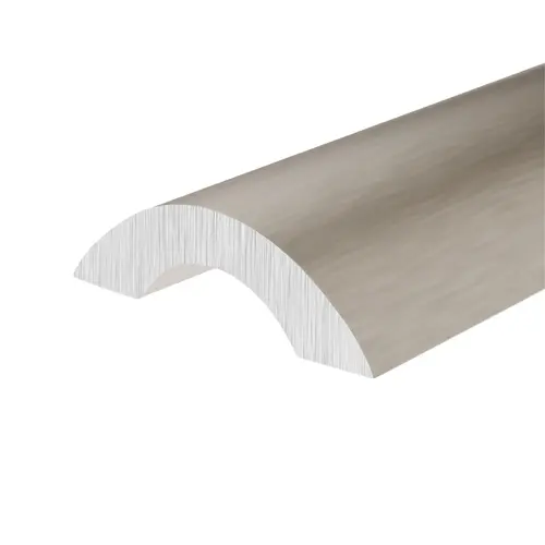 Brushed Nickel Frameless Shower Door Half-Round Threshold - 23" Length - pack of 5 Brushed Nickel Frameless Shower Door Half-Round Threshold - 23" Length - pack of 5
